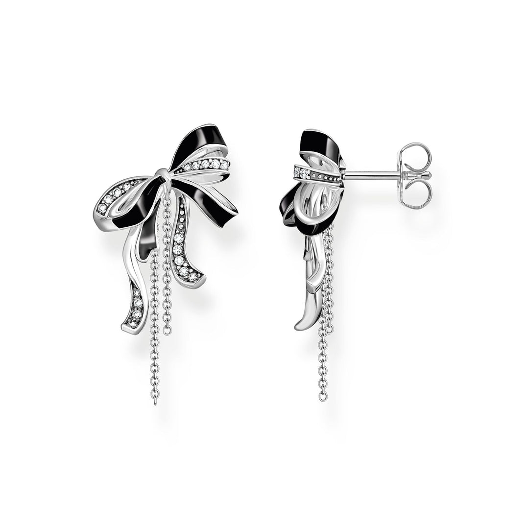 THOMAS SABO Romance bow earrings blackened