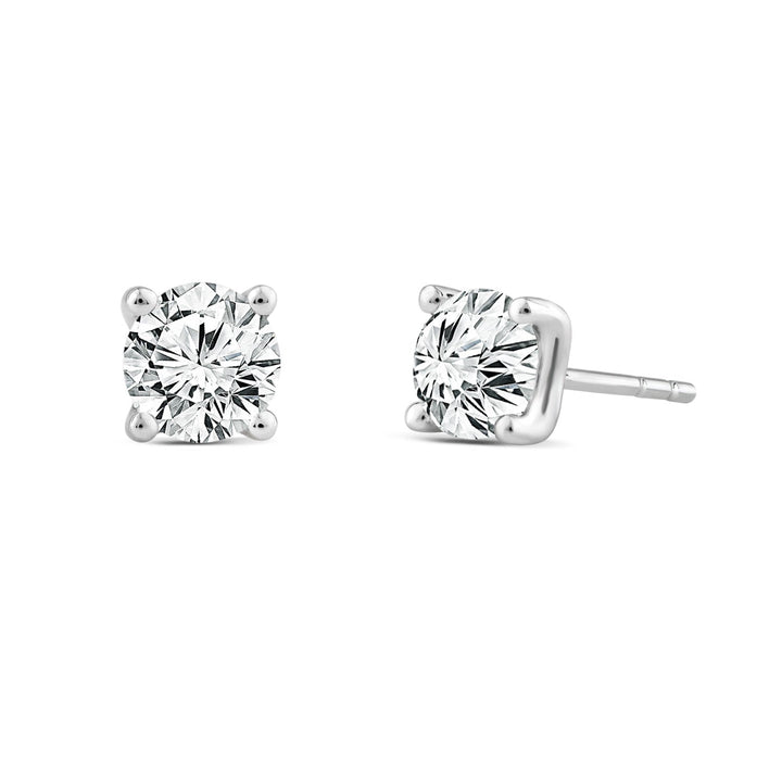 1.00ct Lab Grown Diamond Stud Earrings in 18K White Gold