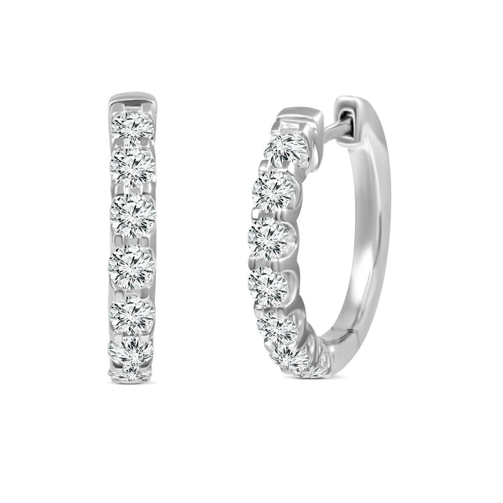 1.50ct Lab Grown Diamond Hoop Earrings in 18K White Gold