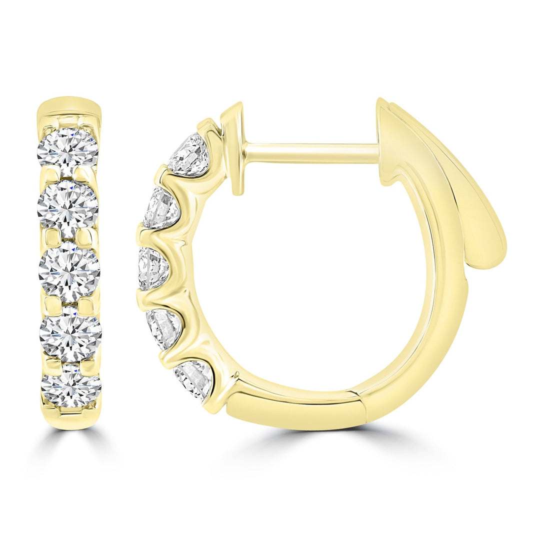 1.00ct Lab Grown Diamond Earrings in 18K Yellow Gold