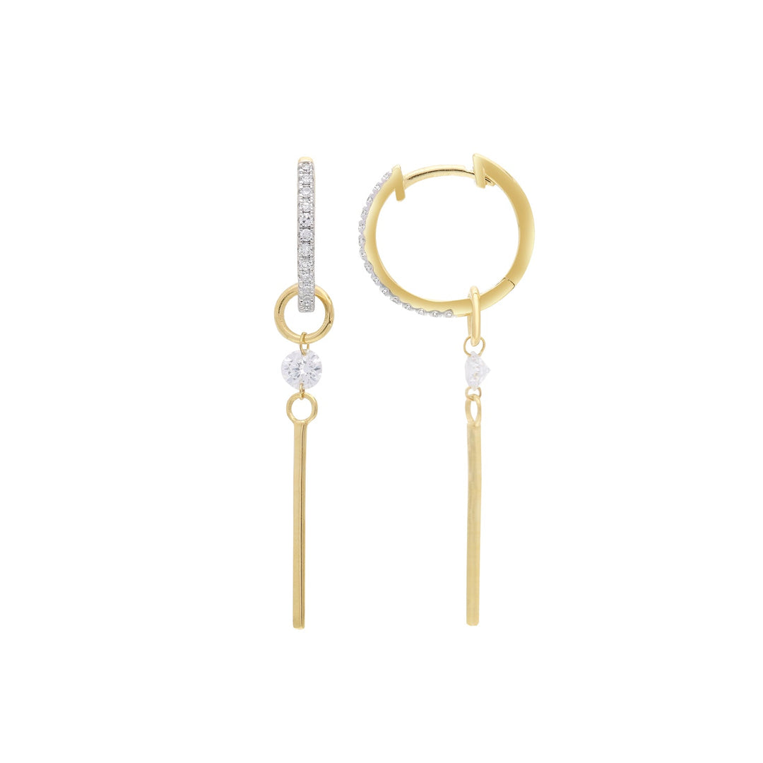 0.5ct Lab Grown Diamond Earrings in 9K Yellow Gold