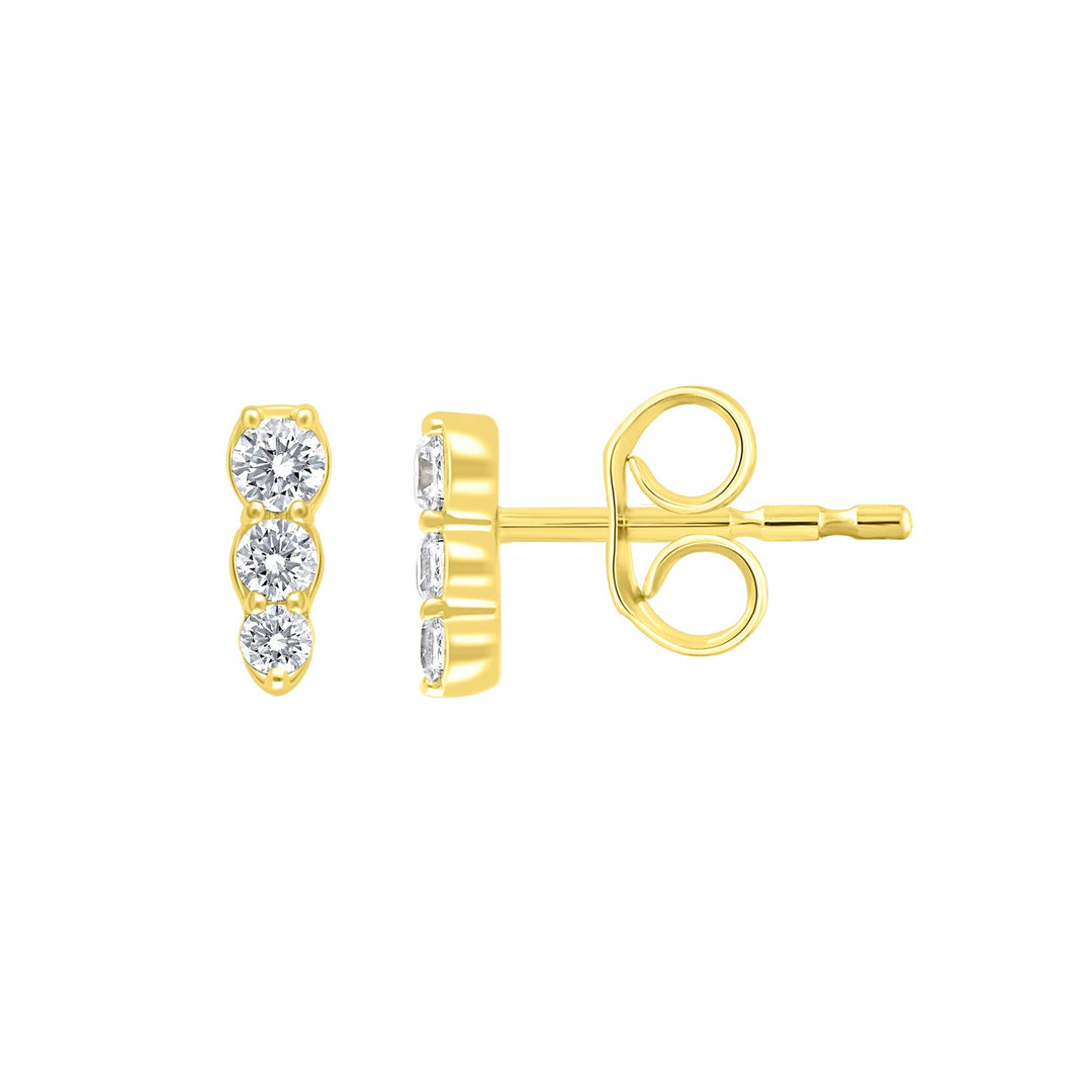 0.16ct Lab Grown Diamond Earrings in 9K Yellow Gold