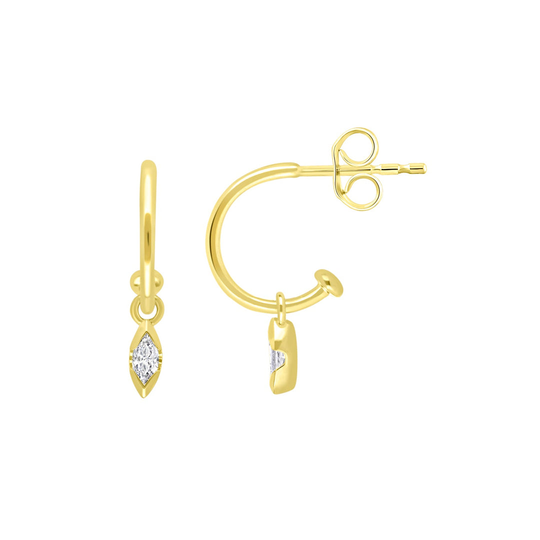 0.2ct Lab Grown Diamond Earrings in 9K Yellow Gold