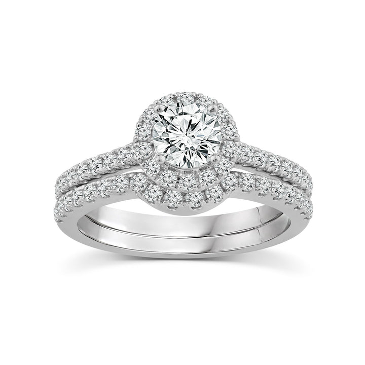 1.50ct Lab Grown Diamond Ring Set in 18K White Gold