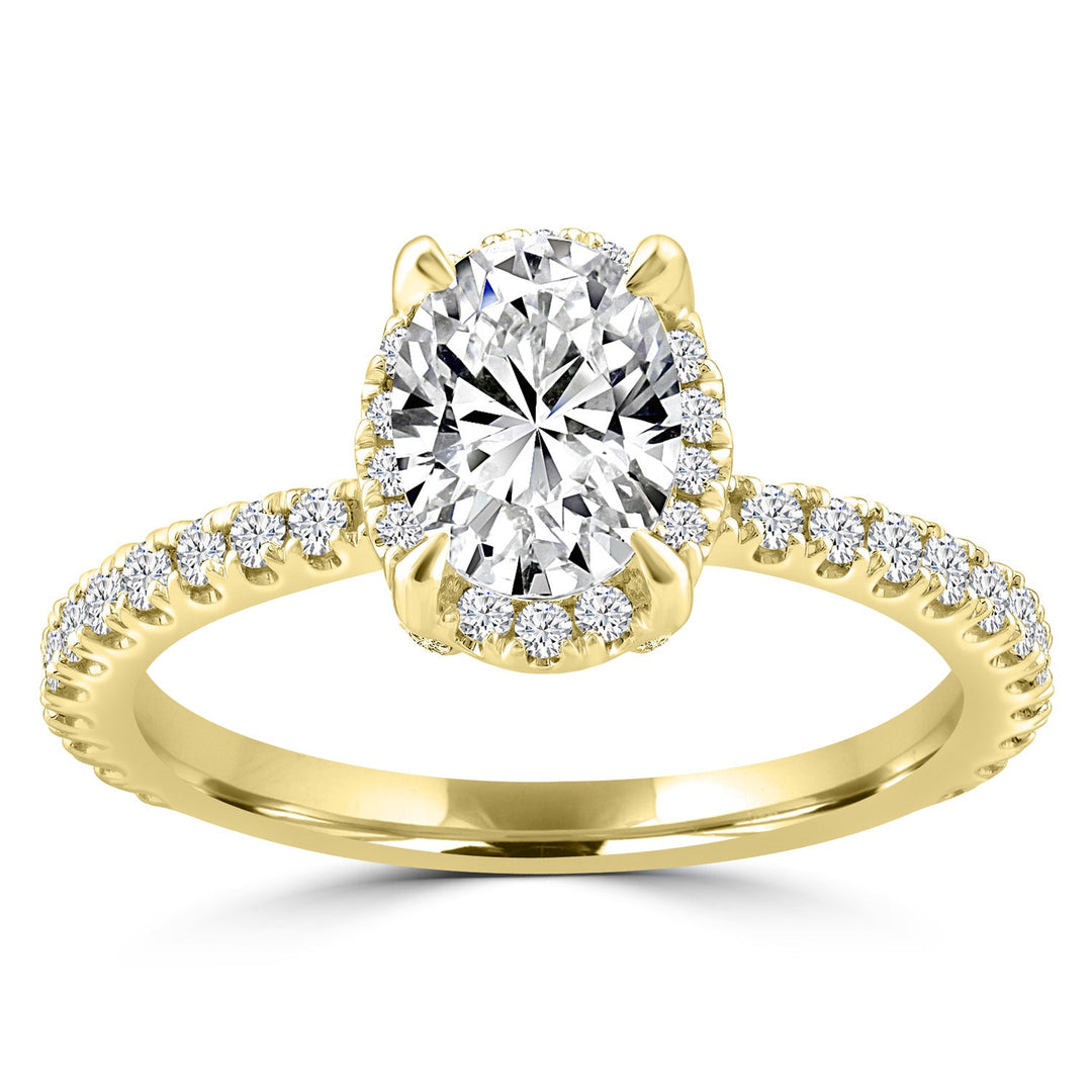 1.42ct Lab Grown Diamond Ring in 18K Yellow Gold