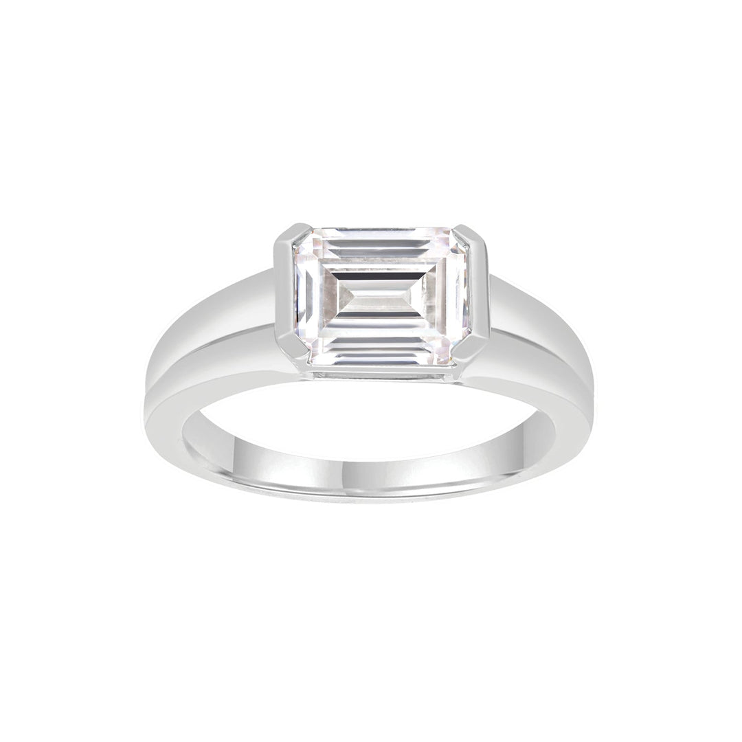 2ct Lab Grown Diamond Ring in 18K White Gold