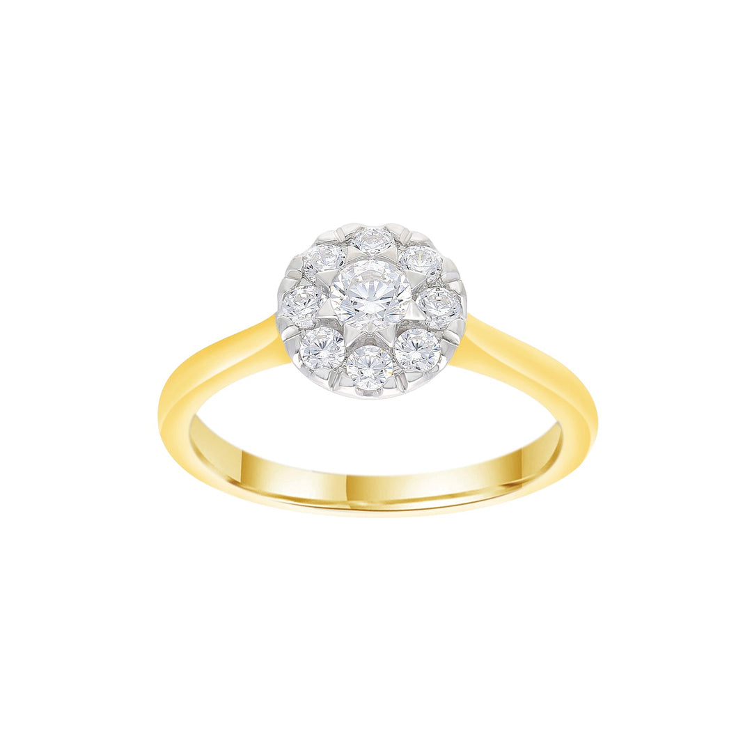 0.5ct Lab Grown Diamond Ring in 9K Yellow Gold