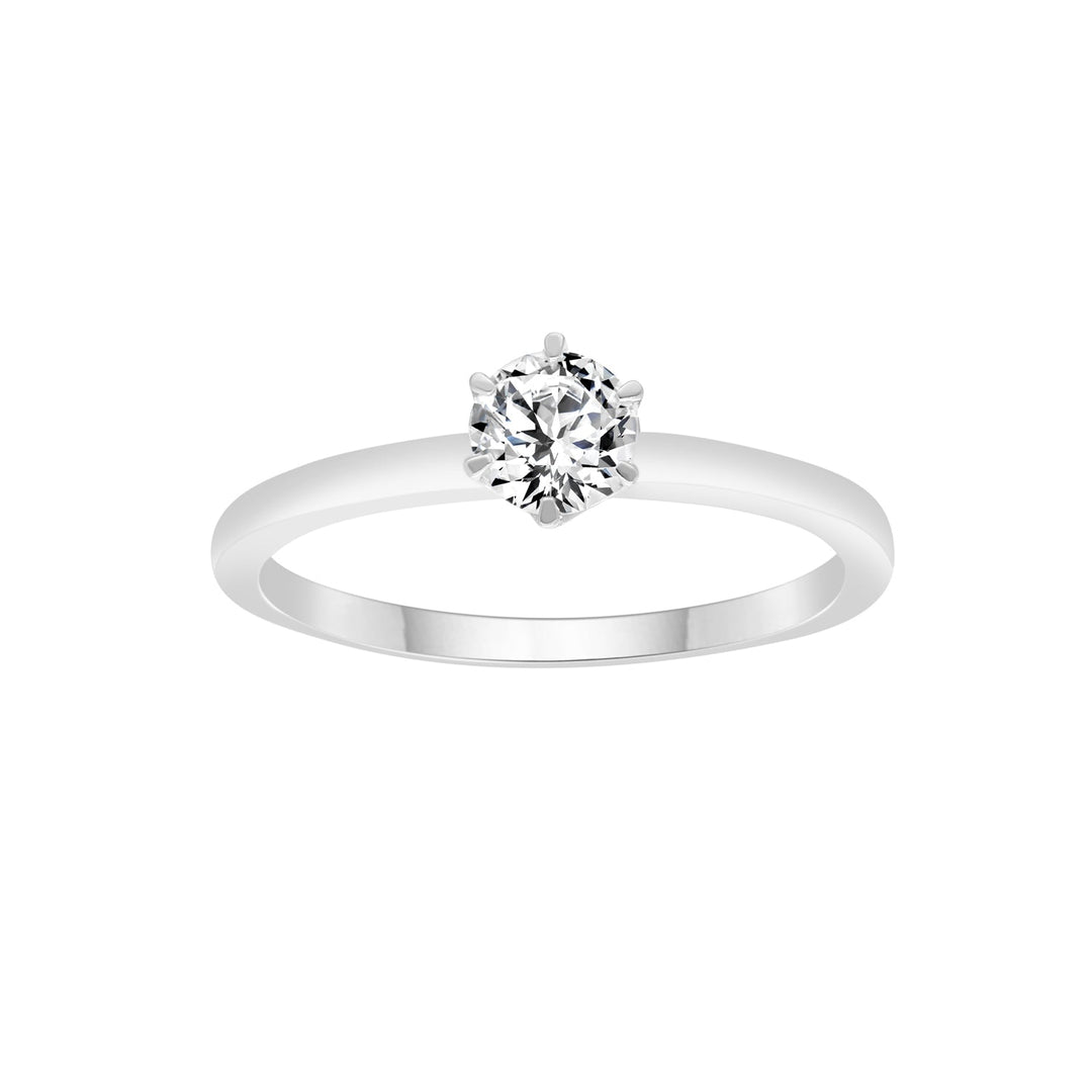 0.5ct Lab Grown Diamond Ring in 9K White Gold