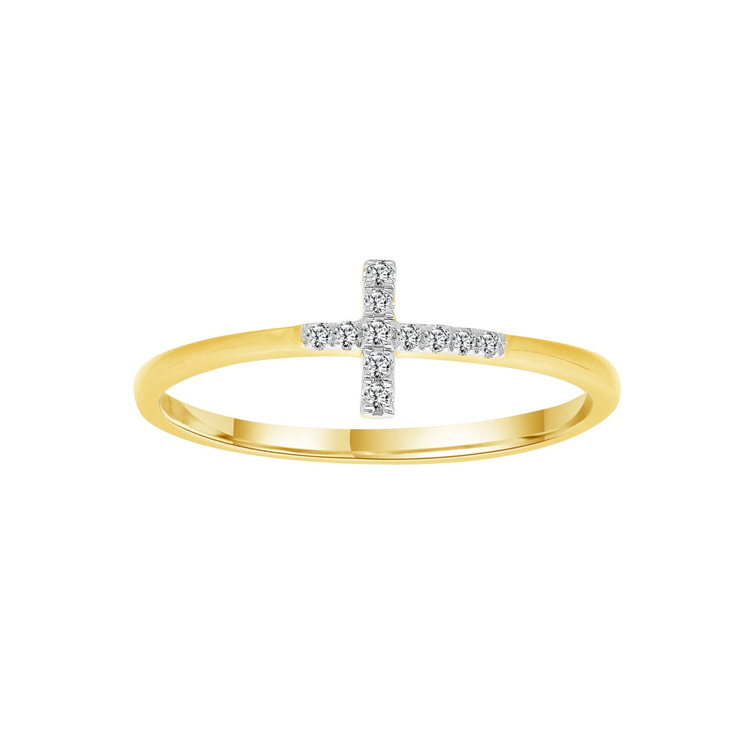 0.06ct Lab Grown Diamond Ring in 9K Yellow Gold