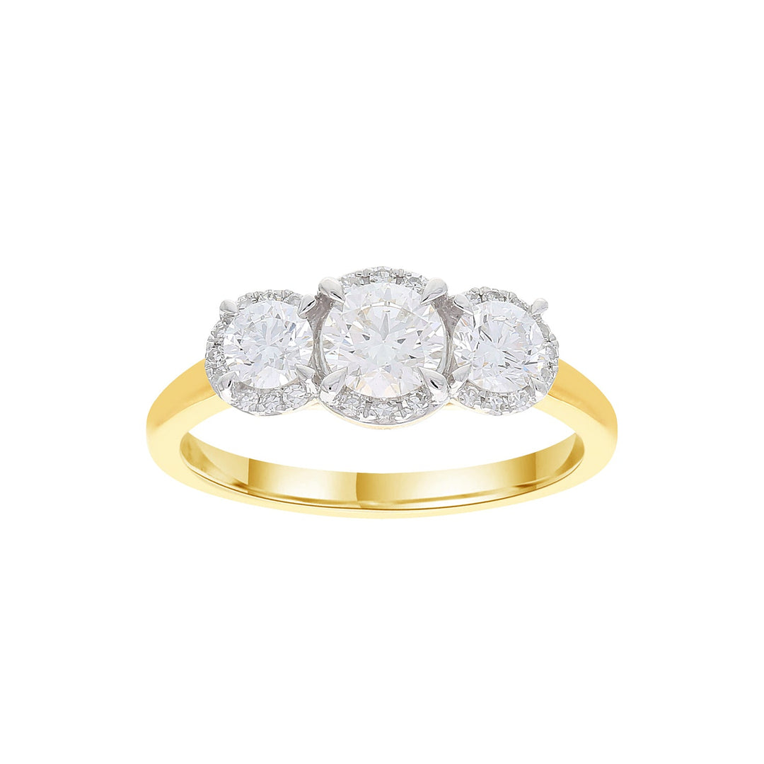 1.02ct Lab Grown Diamond Ring in 9K Yellow Gold