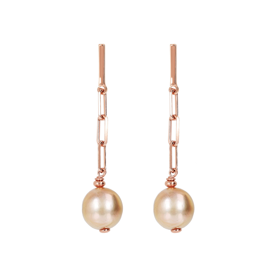 Bronzallure Maxima Pastel Pearls and Chain Earrings