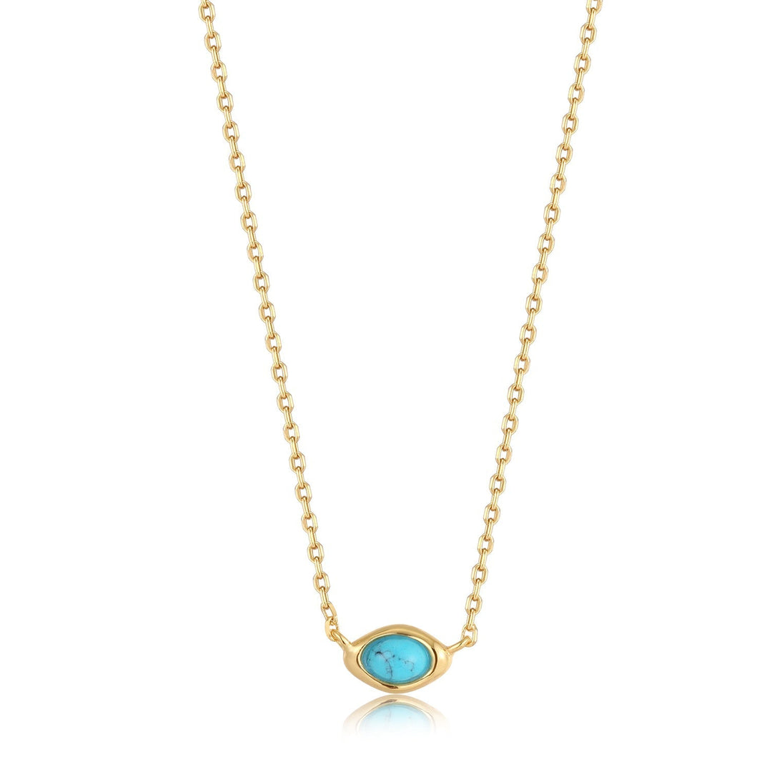 Ania Haie Gold Turquoise Wave Necklace