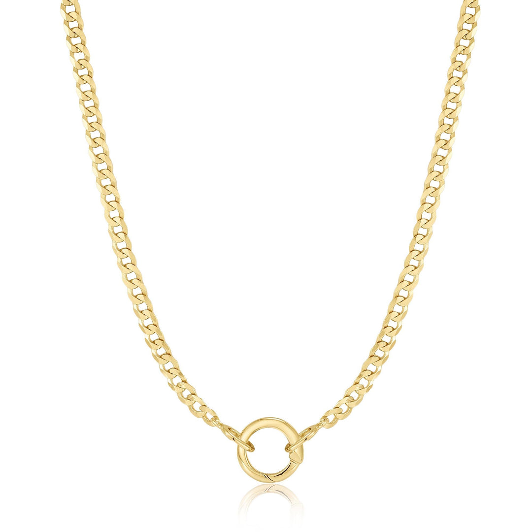 Ania Haie Gold Curb Chain Charm Connector Necklace