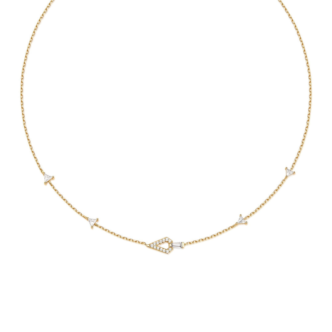 Ania Haie Gold Geometric Satellite Necklace