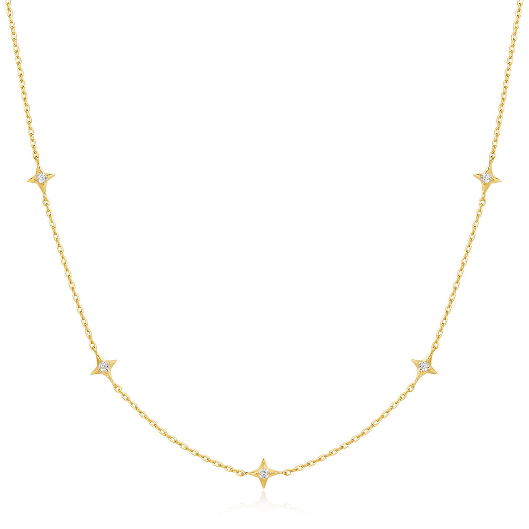 Ania Haie Gold Stars Station Necklace