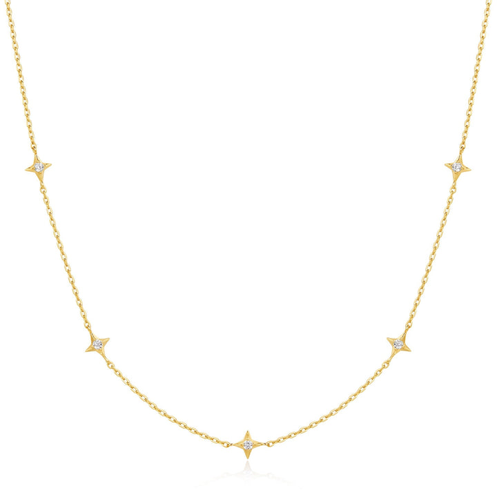 Ania Haie Gold Stars Station Necklace