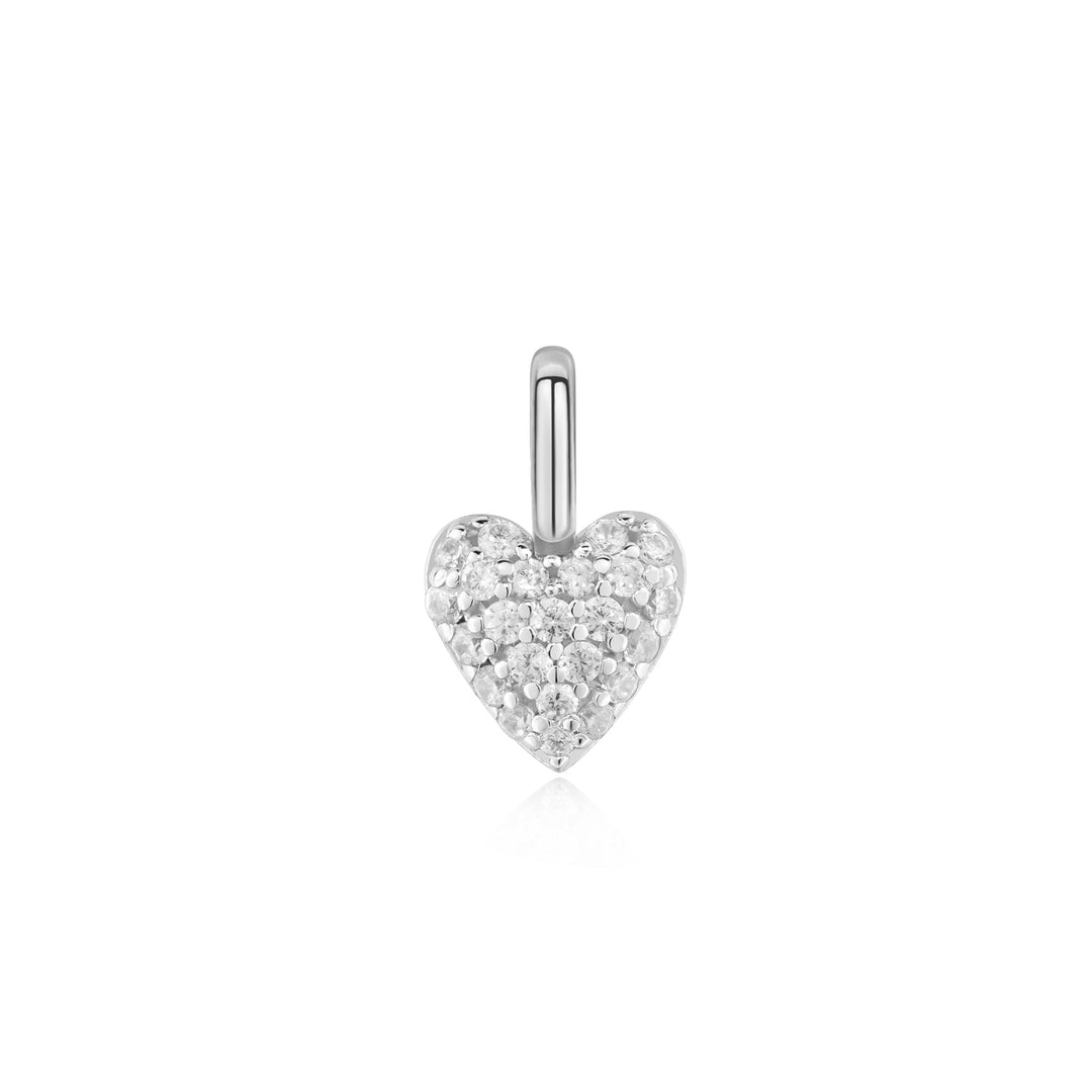 Ania Haie Silver Heart Pave Charm