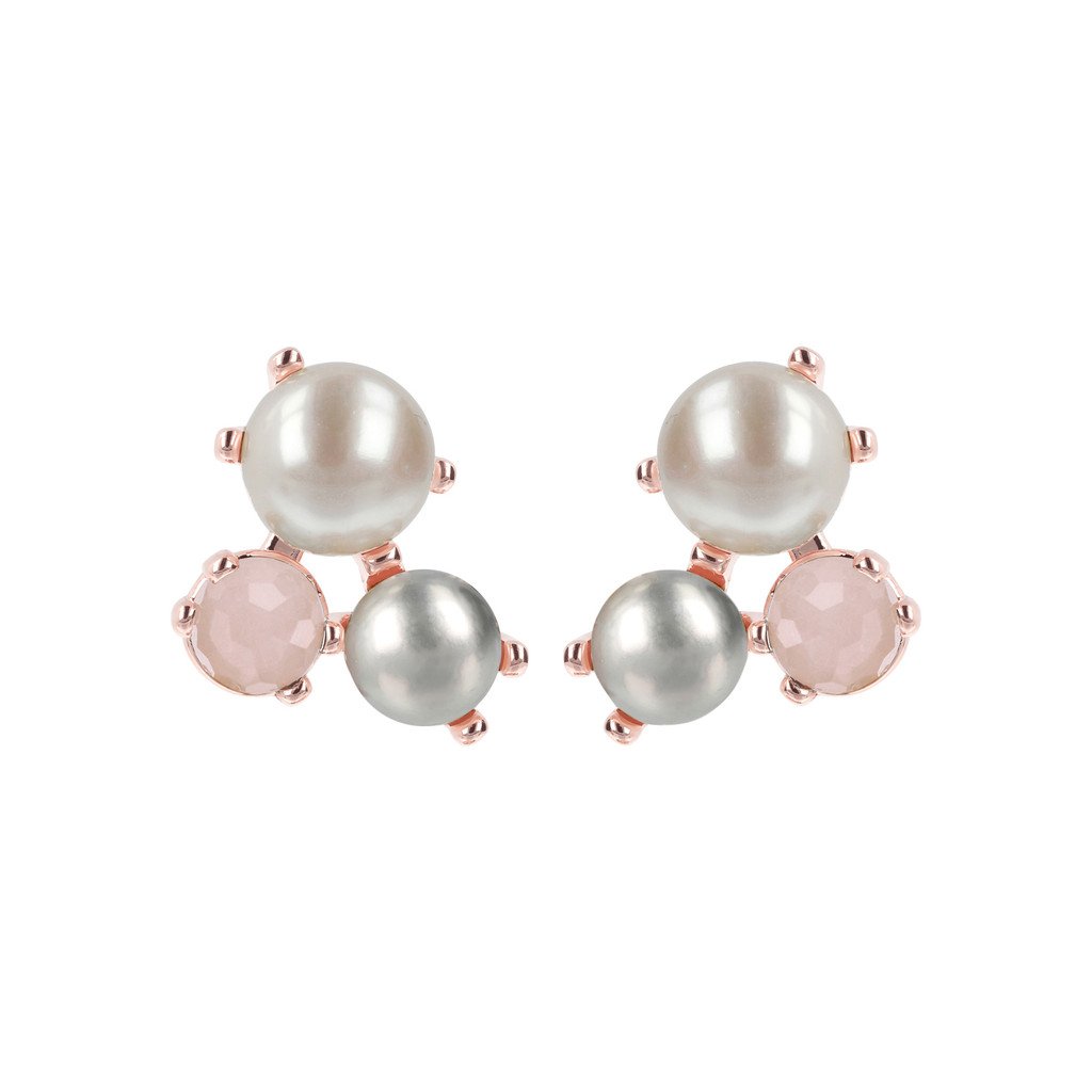 Bronzallure Pearl Cluster Stud Earrings