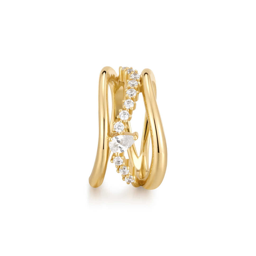 Ania Haie Gold Sparkle Ring