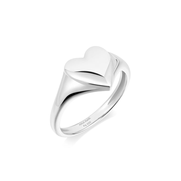 Ania Haie Silver Love Signet Ring