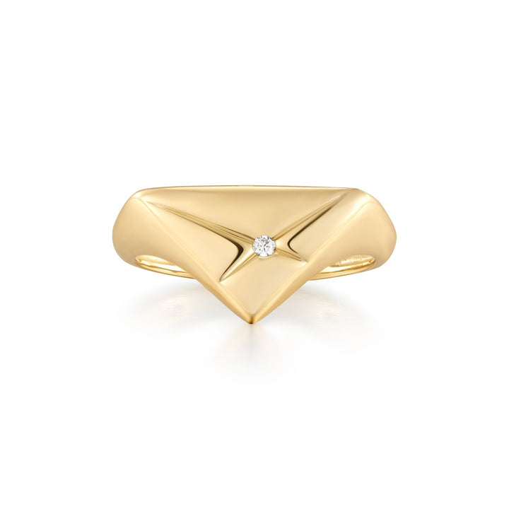 Ania Haie Gold Kiss Triangle Ring