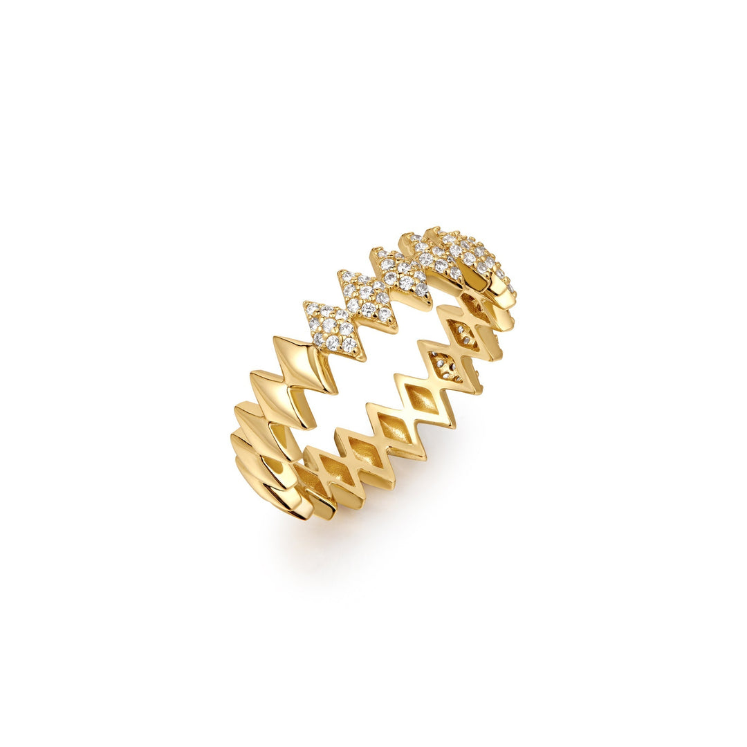 Ania Haie Gold Half Pave Sparkle Ring