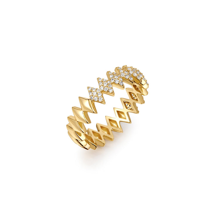 Ania Haie Gold Half Pave Sparkle Ring