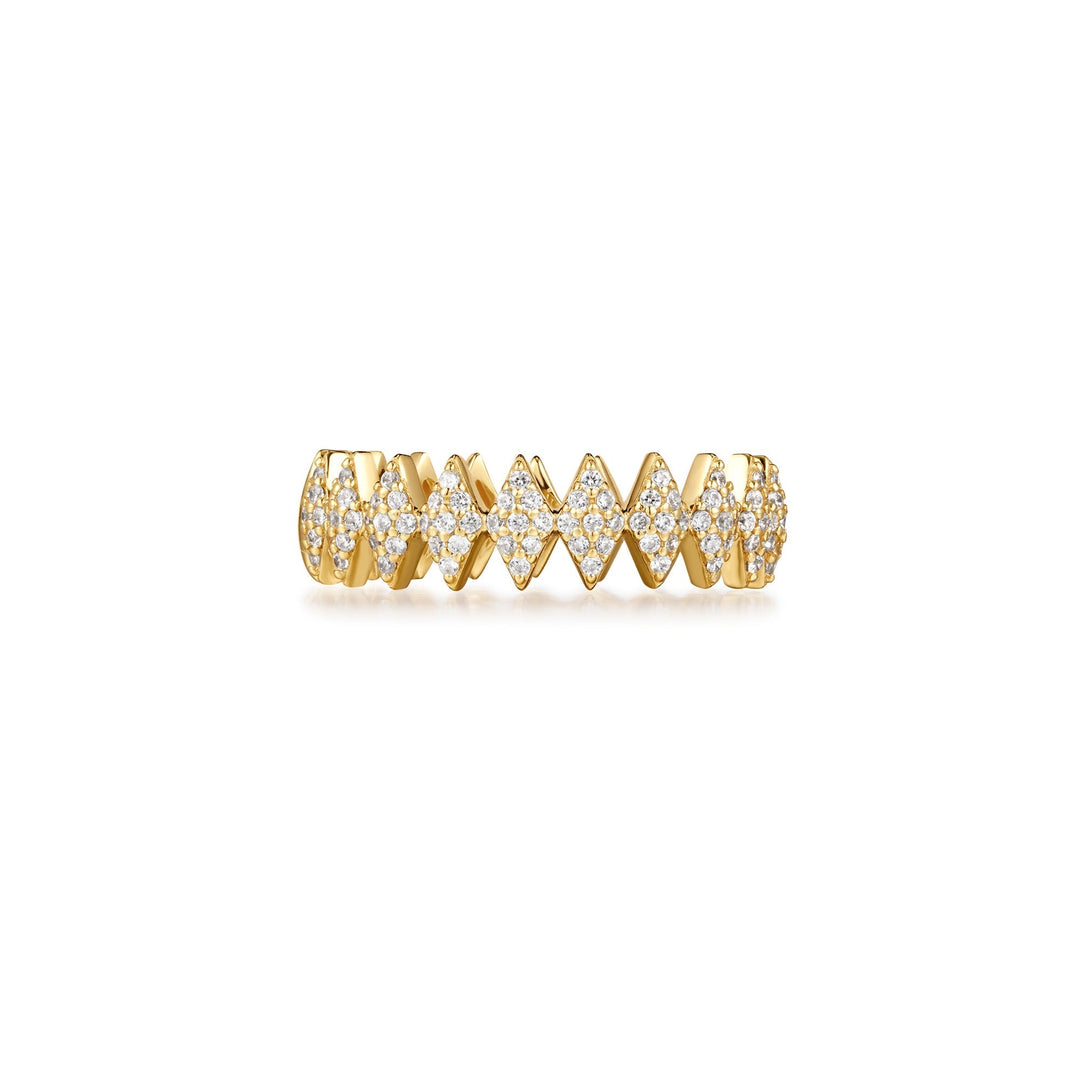 Ania Haie Gold Half Pave Sparkle Ring