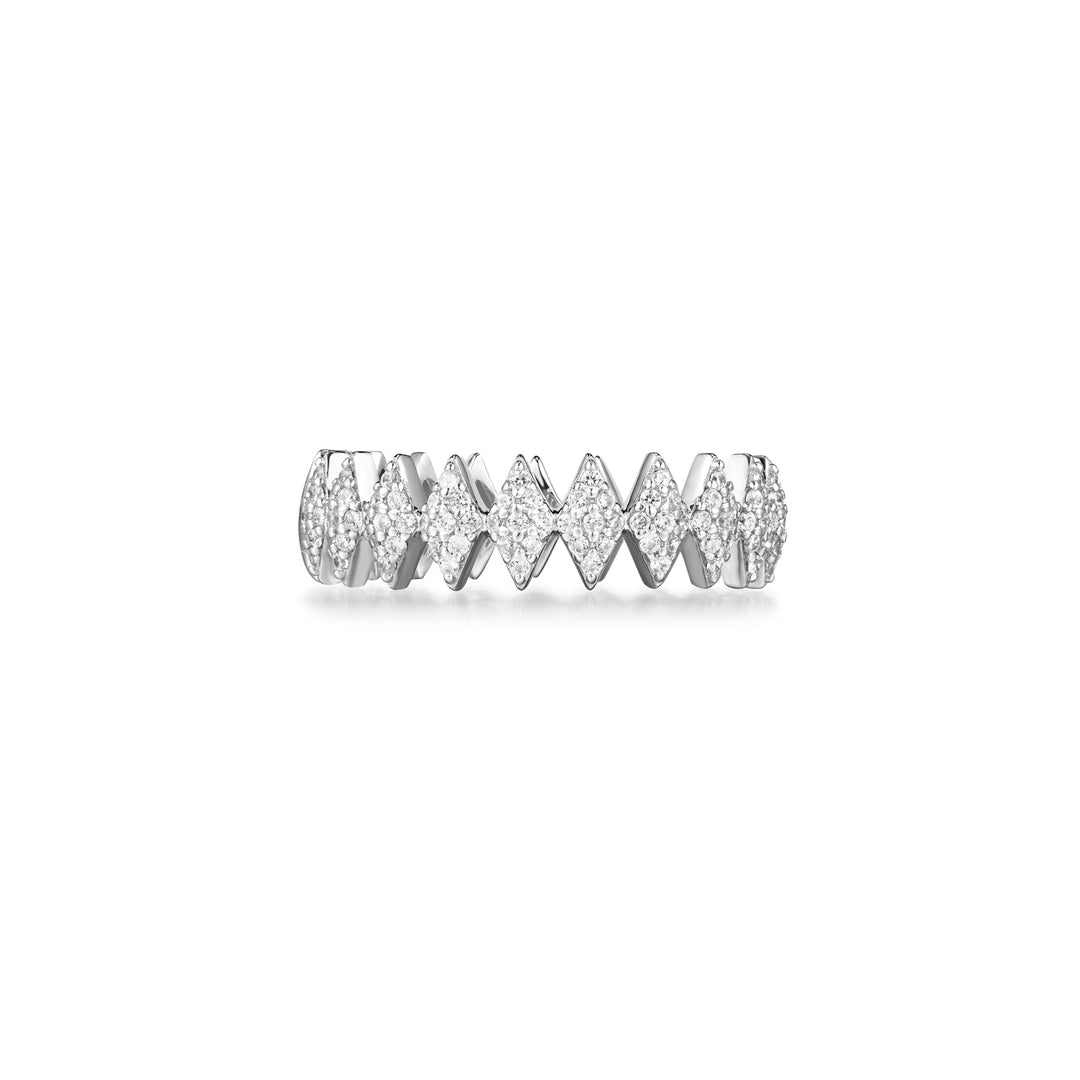 Ania Haie Silver Half Pave Sparkle Ring