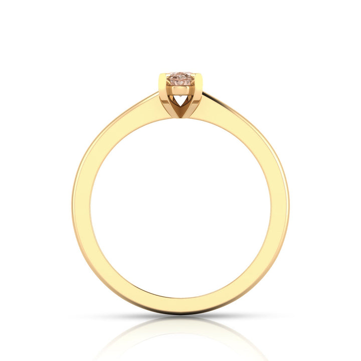 Morganite Ring in 9K Yellow Gold