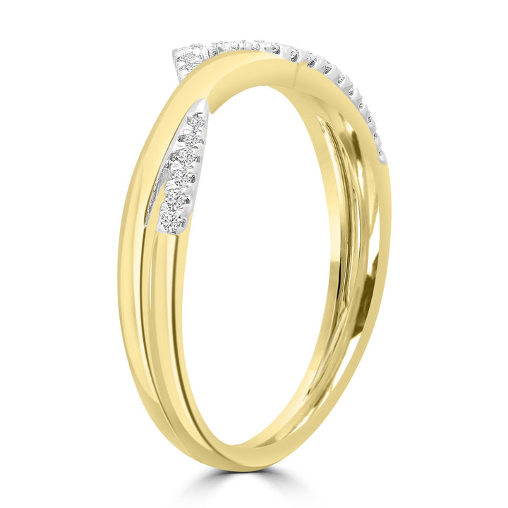 0.09ct HI I1 Diamond Ring in 9K Yellow Gold