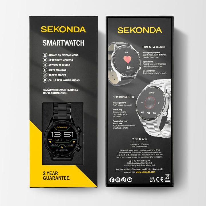 Sekonda Smart Active+ LCD Black Watch - SK30226