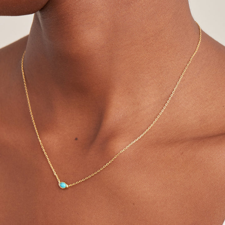 Ania Haie Gold Turquoise Wave Necklace