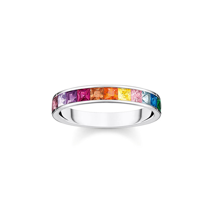 THOMAS SABO Ring colourful stones silver