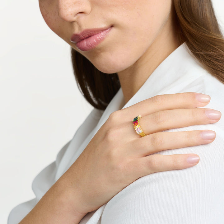 THOMAS SABO Ring colourful stones gold