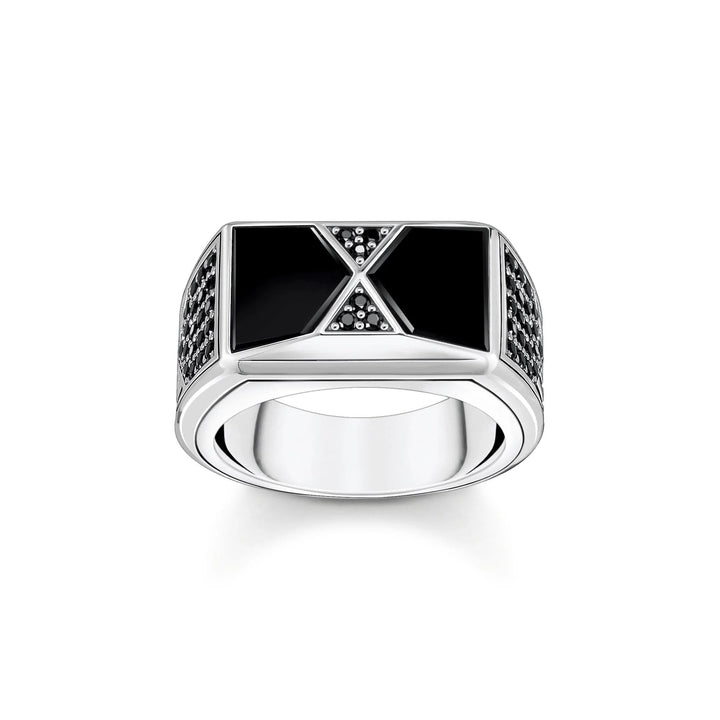 THOMAS SABO Ring Pyramid Shape Black