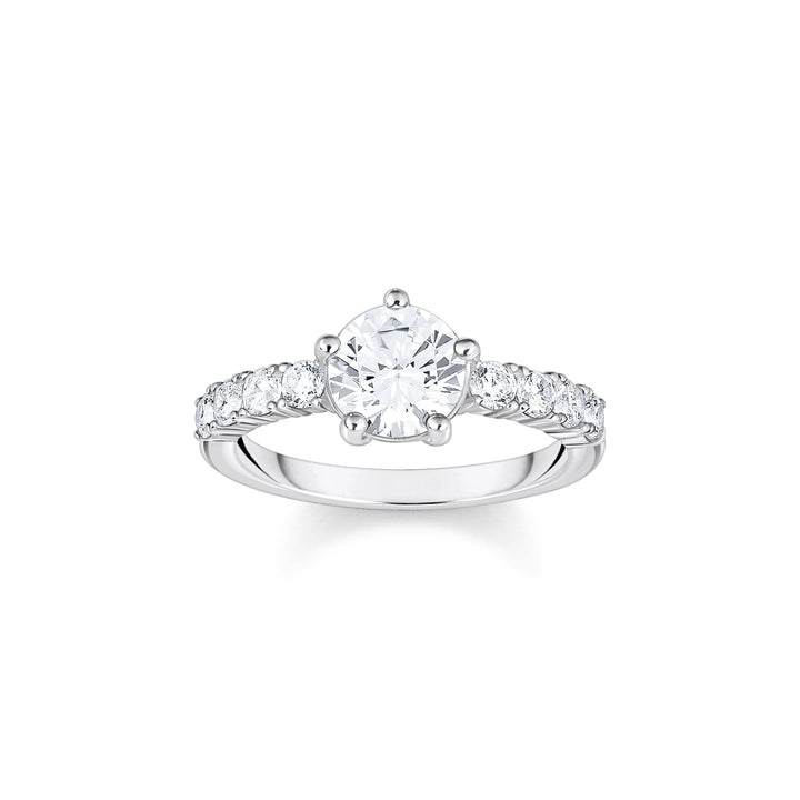 THOMAS SABO Heritage Glam Solitaire Ring with White Zirconia Stones