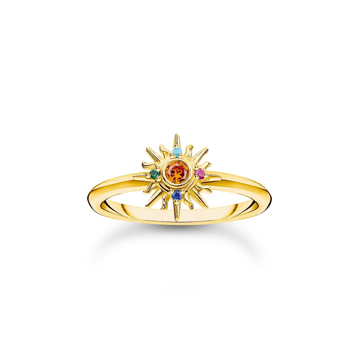 THOMAS SABO Ring with sun and colourful stones