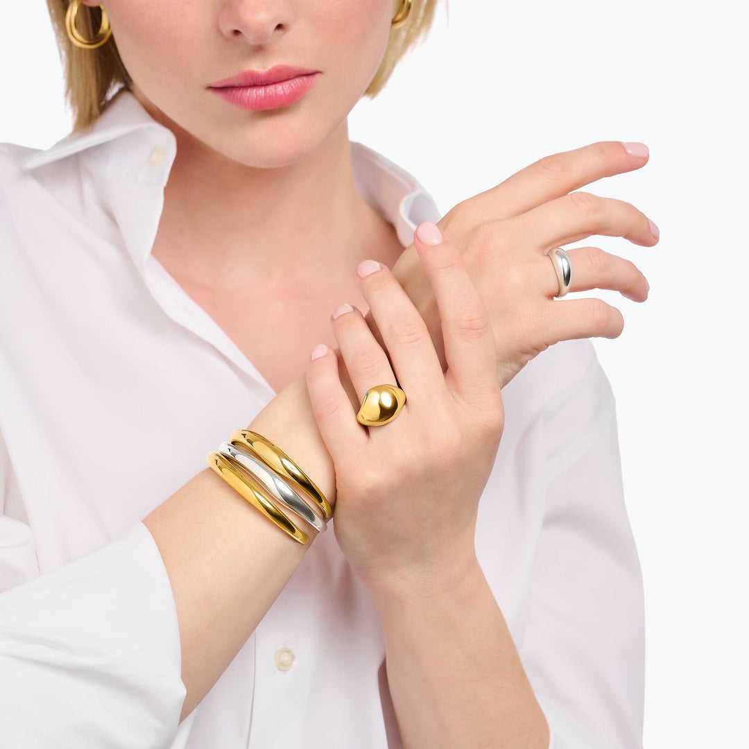 THOMAS SABO Ring in organic drop-shape gold