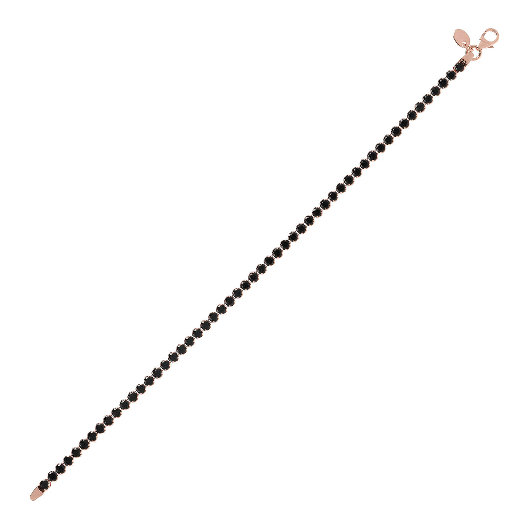 Bronzallure Altissima Black Spinel Tennis Bracelet