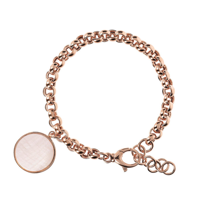 Bronzallure Disc Pendant and Rolò Chain Bracelet