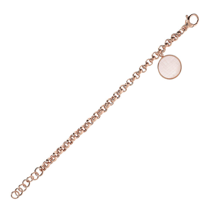 Bronzallure Disc Pendant and Rolò Chain Bracelet