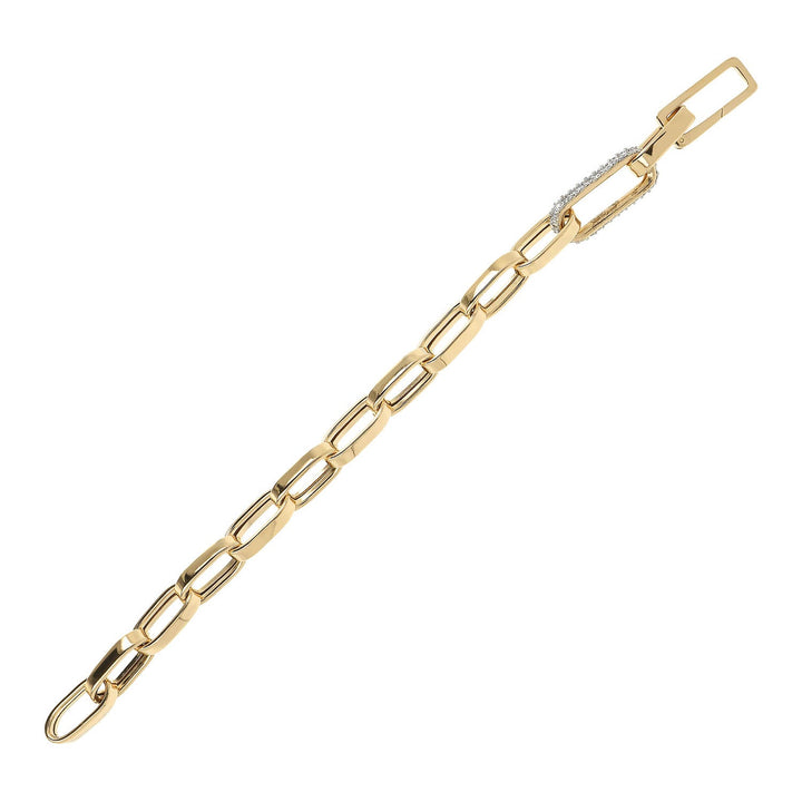 Bronzallure Golden Bold Chain and Pave Detail Bracelet