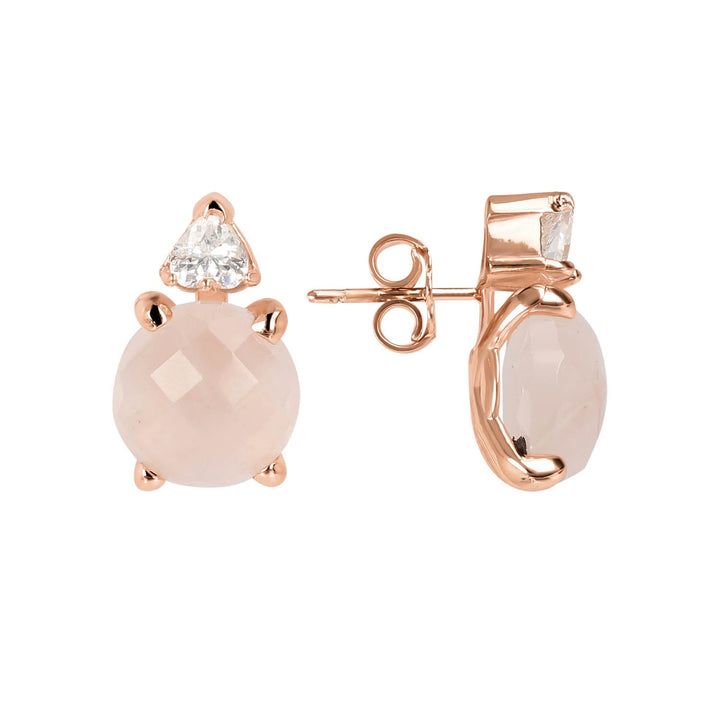 Bronzallure Felicia CZ Button Earrings