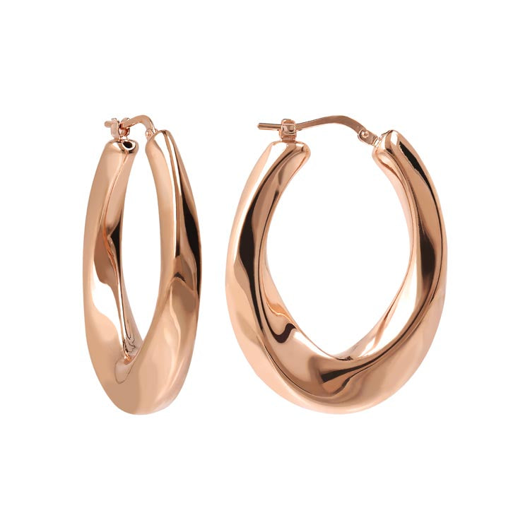 Bronzallure Purezza Oval Hoops