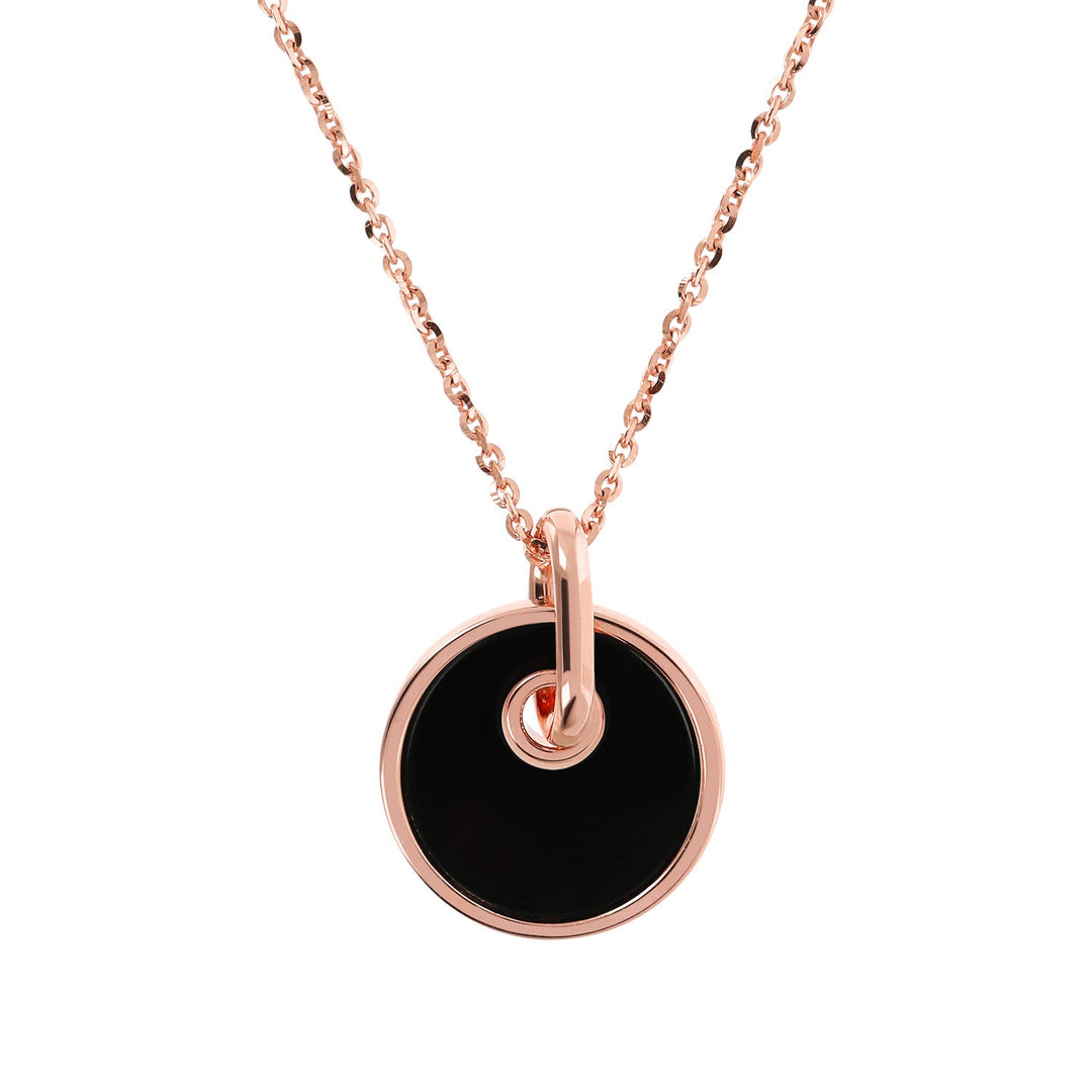 Bronzallure Alba Round Disc Necklace 40.6cm