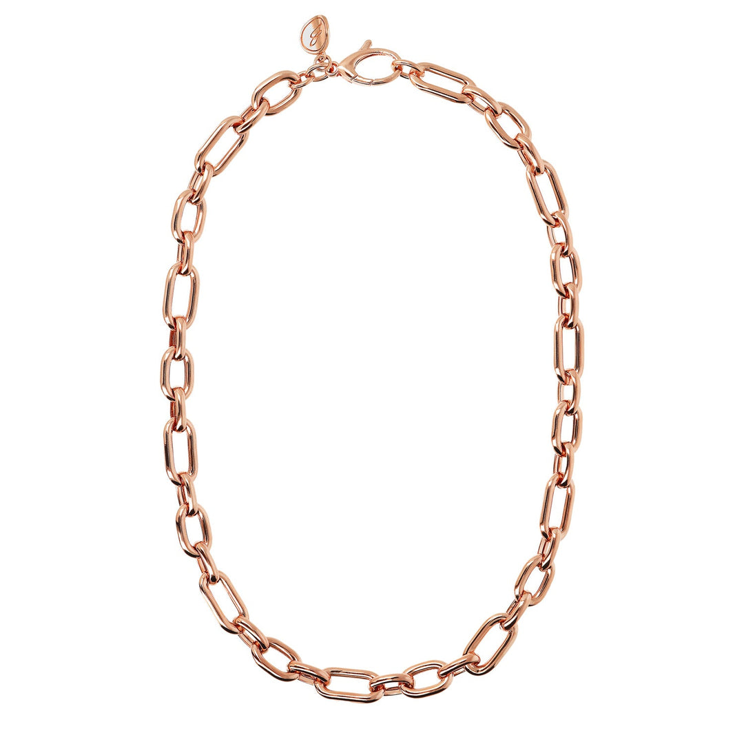 Bronzallure Purezza Oval Link Necklace 50cm