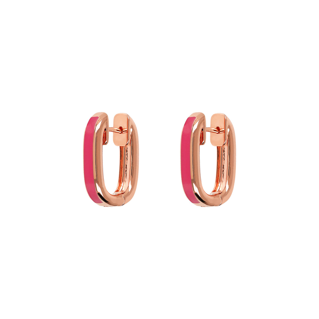 Bronzallure Miss Fuchsia Enamel Earrings