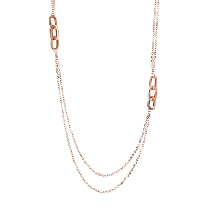 Bronzallure Miss Enamel Oval Necklace 91.4cm