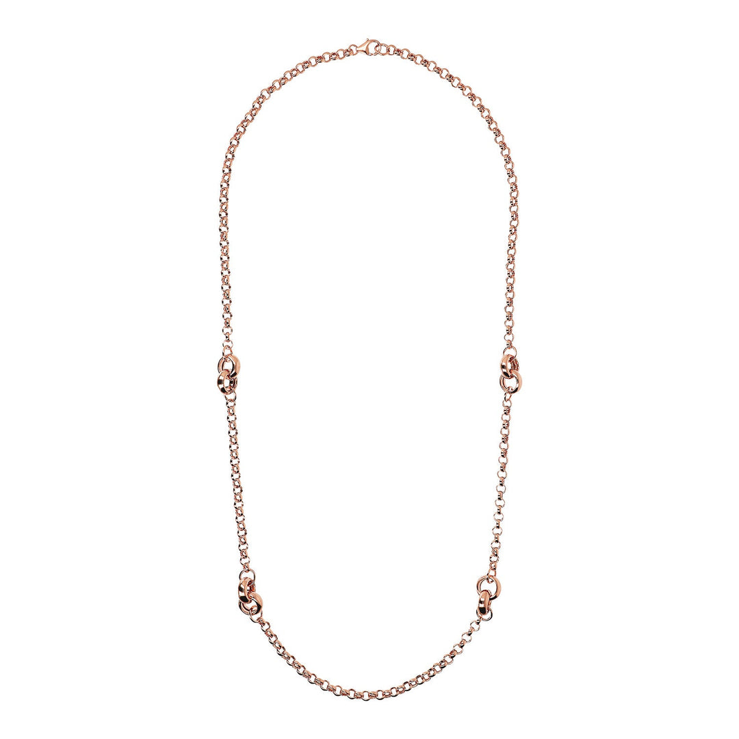 Bronzallure Purezza Long Rolo Link Necklace 91.4cm